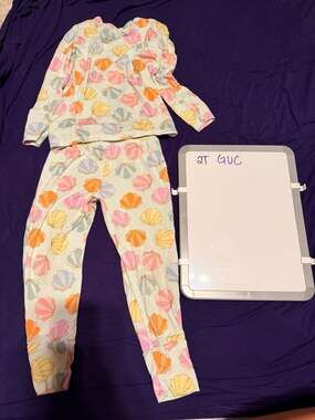 Posh Peanut Shelly Seashell Print Pajama Set Size 2T